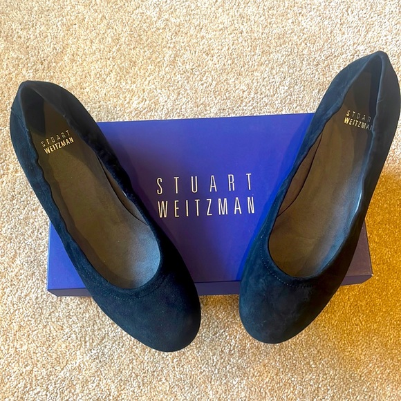 Stuart Weizmann black suede pumps size 9. New - Picture 1 of 9